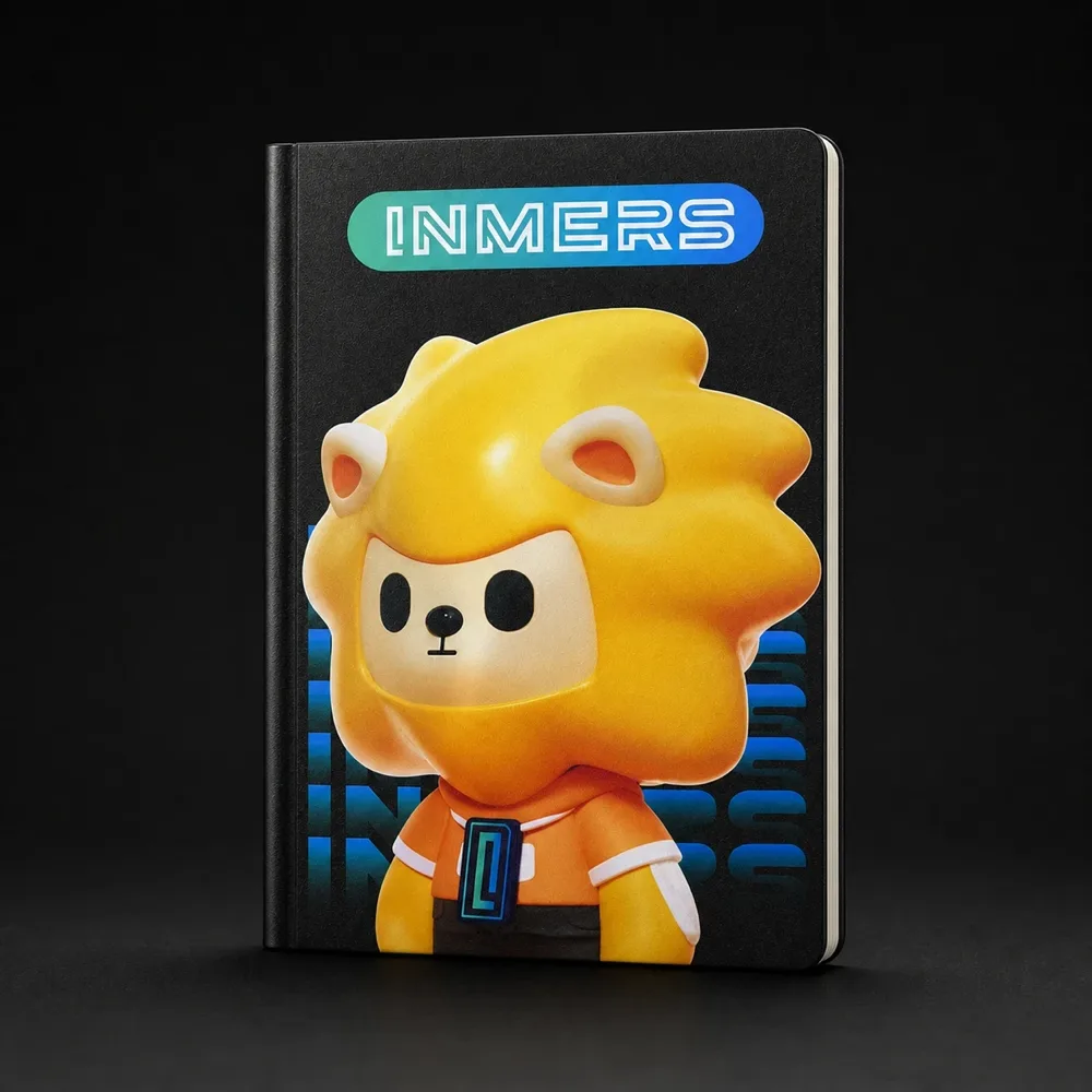 INMERS notebook featuring the mascot on the cover