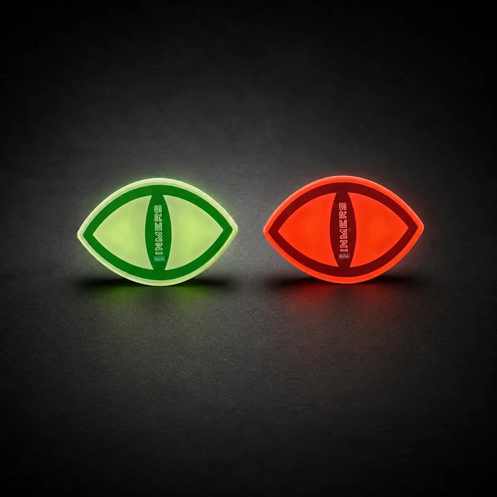 INMERS phone grips — green and red Devil's Eye