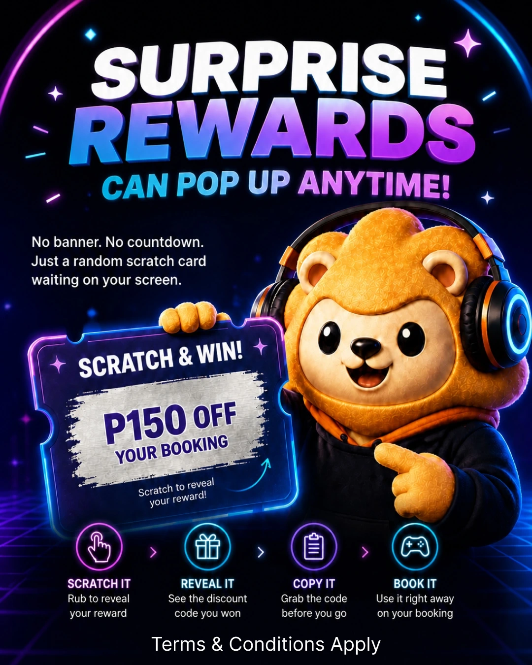 INMERS scratch card limited-time reward popup revealing a discount code on the website
