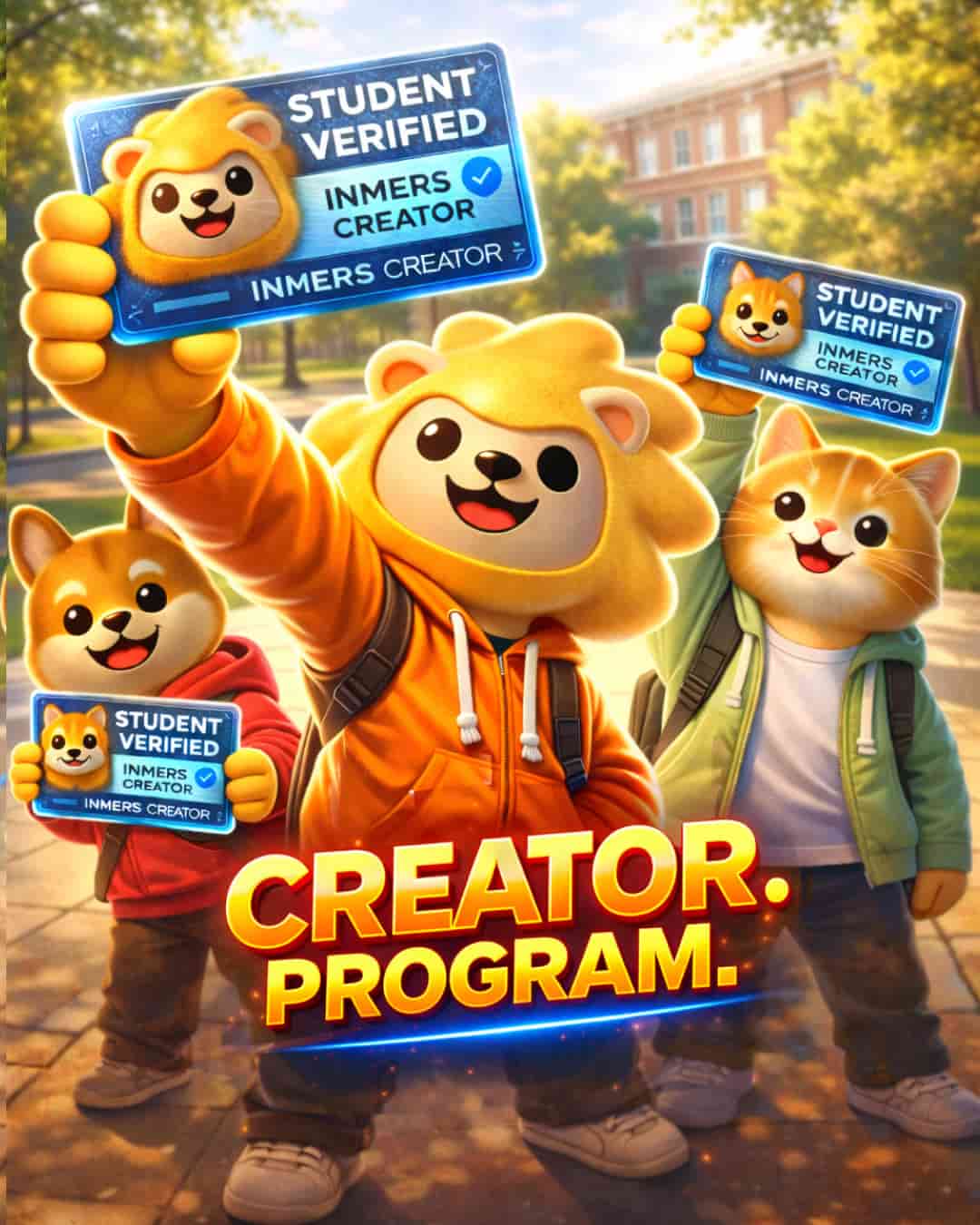 Filipino students holding Student Verified INMERS Creator cards for summer campus influencer recruitment